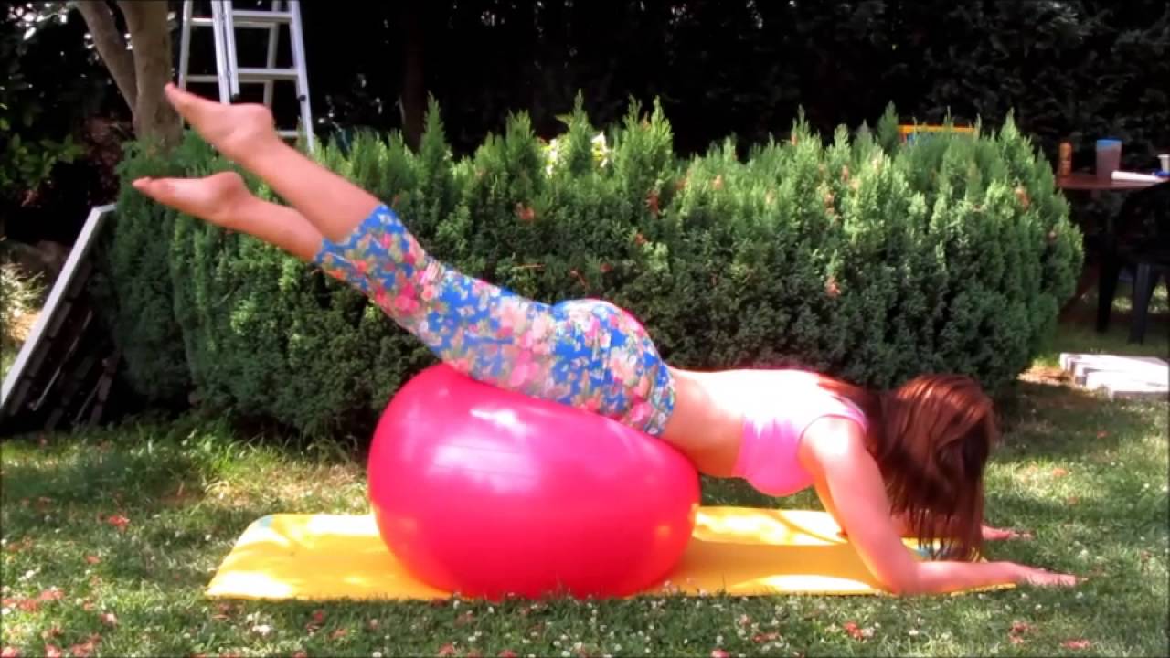 pilates with ball YouTube