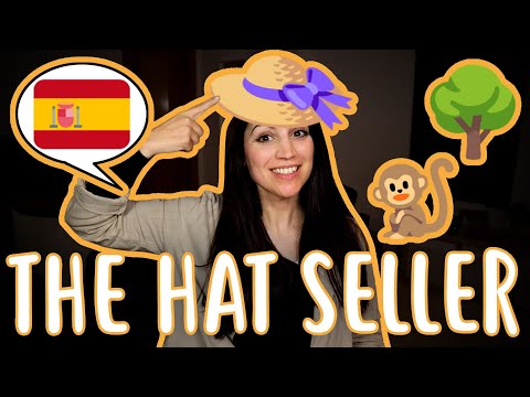 Spanish Short Story: Monkeys stole my hat - Beginner Spanish - A bunch of monkeys stole the seller’s hats. Will he be able to get them back?