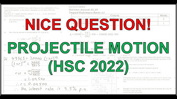 HSC Year 12 Extension 1 (3U) - Nice Question! - Projectile Motion (HSC 2022)