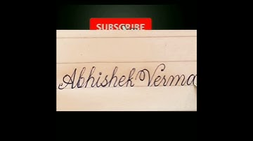 Abhishek Verma name Calligraphy | Handwriting | English writing | #shorts