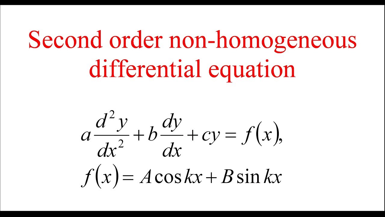 Non order. Second order Differential equation. Differential equation System. Second order Differential equation with input. How to solve 1st order Differential equation non homogenous.