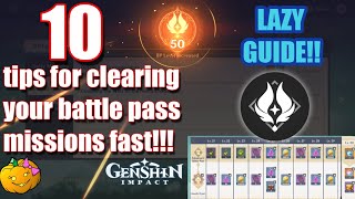 Lazy guide to clearing your battle pass missions! Get to level 50 fast! - Genshin Impact 2.3