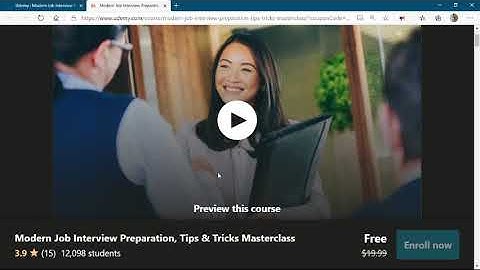 Modern Job Interview Preparation, Tips & Tricks Masterclass | Udemy course Preview