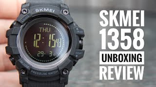 Skmei 1358 Compass, Altimeter, Barometer, Thermometer etc unboxing