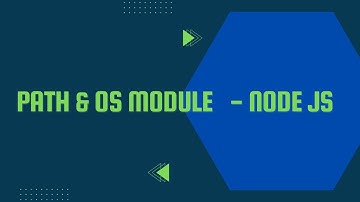 Node-JS Path & OS module | Tamil | HarshaSelvi
