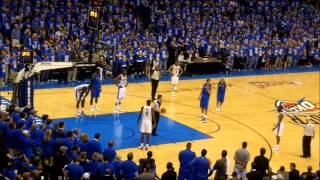 Fan view: Last 24 seconds OKC Thunder vs Dallas Mavericks NBA Playoffs 2012 game 1 -Kd's game winner