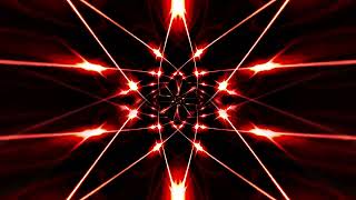 Abstract Neon Symmetric Glow Red Light Kaleidoscope VJ Loops