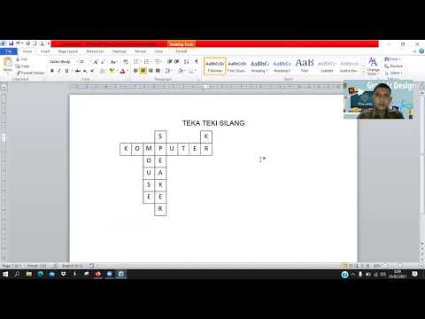 Video: Cara Menyusun Teka-teki Silang Kata Di Komputer