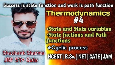 Thermodynamics part-4|State and path functions|NCERT|B.Sc.|NET|GATE|JAM