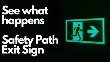 Smarterlite Photoluminescent Exit Sign - watch what happens as the room darkens!