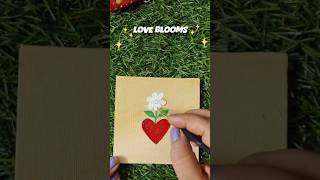 Love Blooms 🌼 creative painting idea ❤️ #painting#shorts#trending