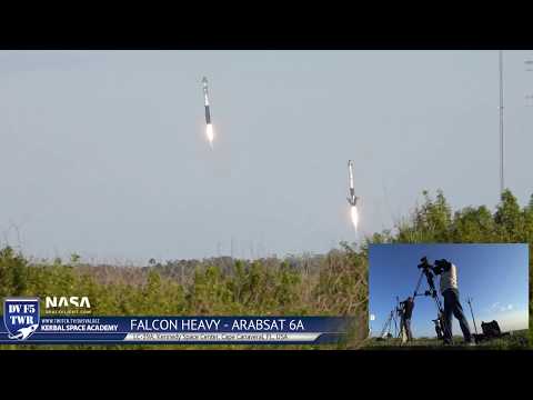 Camera Crew Reaction Video - Falcon Heavy Arabsat 6A Launch and Landing