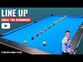 The line up  basic ball pocketing and angles for beginner pool players