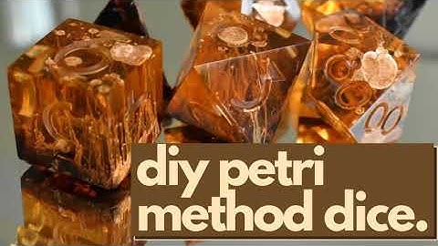 DIY PETRI METHOD DICE // Making coffee themed resin dice using the petri method