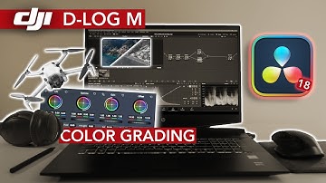 How To Color Grade D-Log M Footage DJI Drone - Davinci Resolve Color Grading Beginners Tutorial