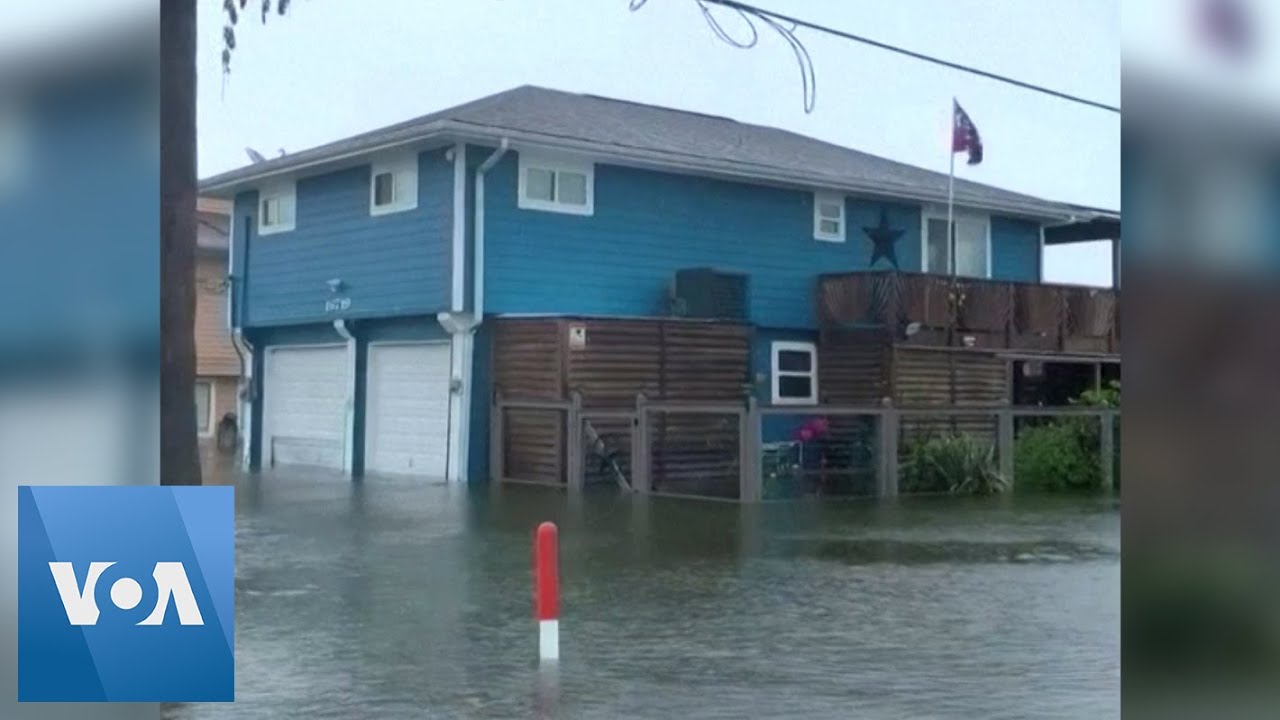 Tropical Storm Beta Floods Texas Coast - YouTube