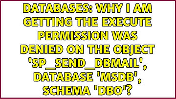 Why i am getting The EXECUTE permission was denied on the object 