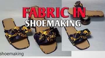 How to use fabric to make ladies slide Slippers #shoemaking #beginners