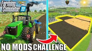 I spent $327.431 Turning FLAT LAND into GIANT FIELD | FS22 NO MODS Challenge #6