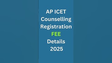 AP ICET Counselling FEE Details 2025 | AP ICET Counselling FEE 2025