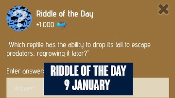 #Zoo riddle of the day 9 January