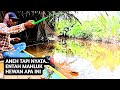 Mancing udang galah di sungai air hitam dapat hewan aneh