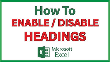 How To Enable Or Disable The Heading In Microsoft Excel | Online Browser Version