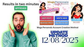 Mega Personals 2 minute Verification Bypass Complete😍Mega Personals Account Create New Update 2025