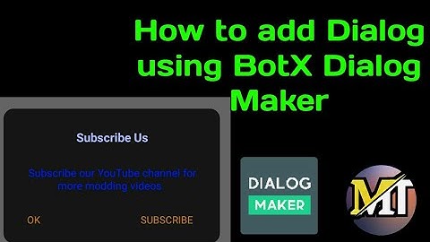 How to  use BotX Dialog Maker // Simple Method How to add a Dialog for your mod apk