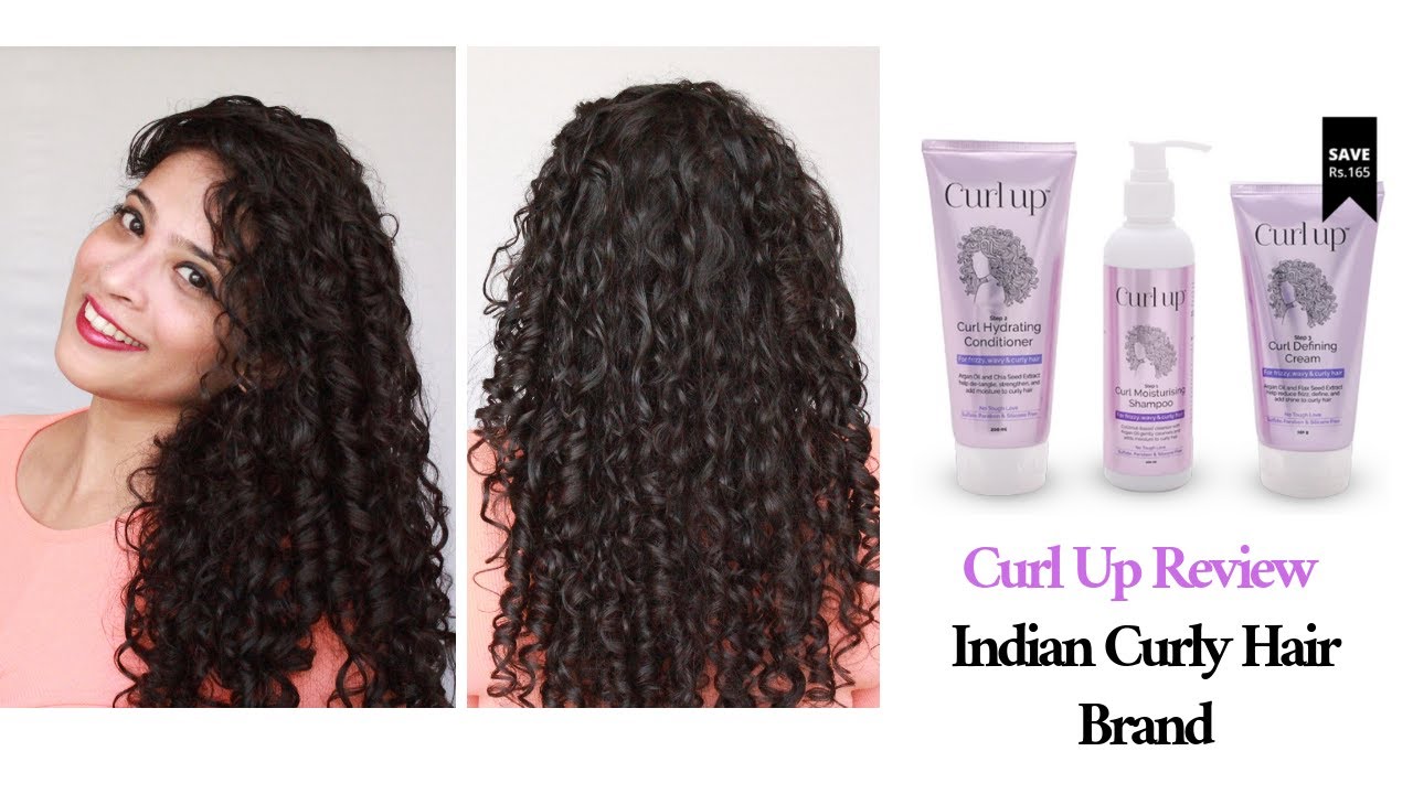 Indian Brand for Curly Hair - Curl Up Review ( Shampoo+Conditioner+Curl  Cream) #CGFriendly - YouTube