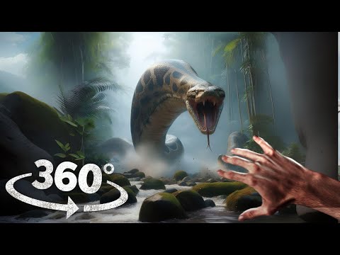 видео: 360° Titanoboa Snake Chase on Snake Island VR 360 Video 4K Ultra HD