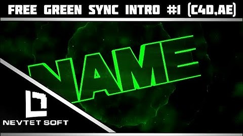 Free Green Sync Intro #1 (C4D,AE) by NevtetSoft