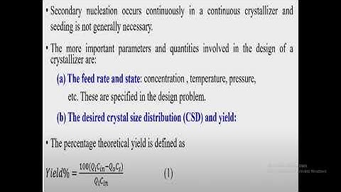 DESIGN OF CRYSTALLIZER