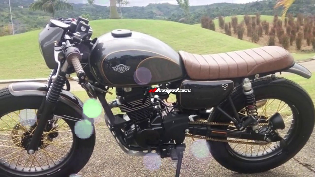 Modifikasi Kawasaki W175 Cafe Racer bike - YouTube