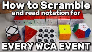 How to Read Notation For Every WCA Event (and Scramble)