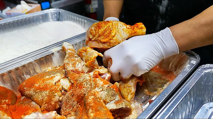 American Food - The BEST FRIED CHICKEN AND WAFFLES...