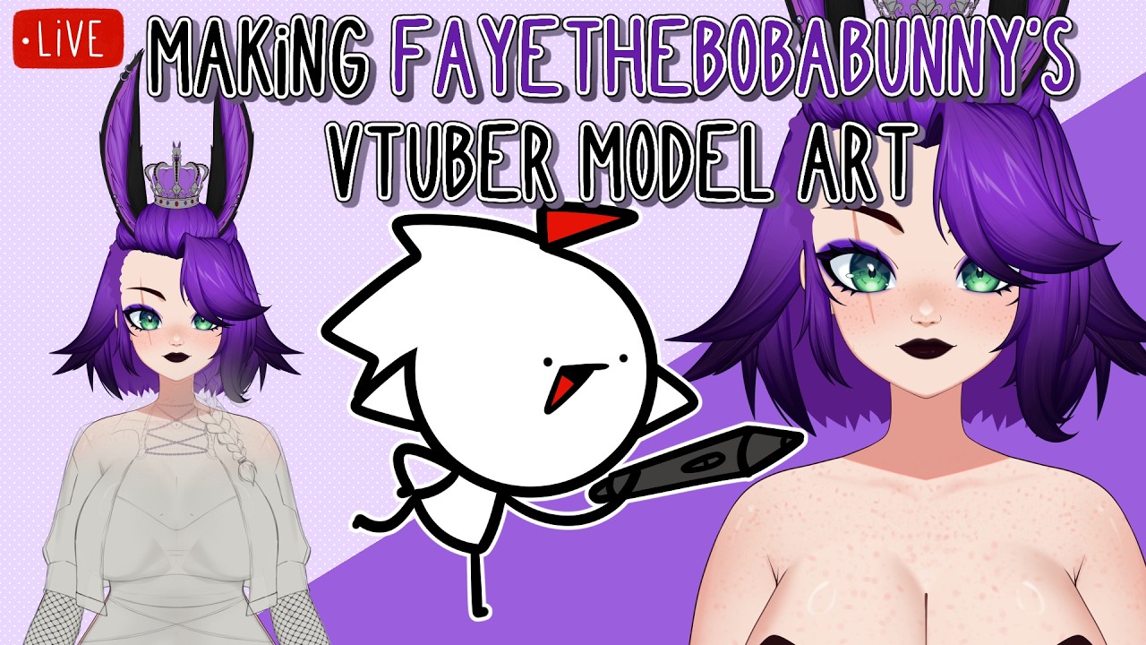 Making Fayethebobabunny's Vtuber Model Art!