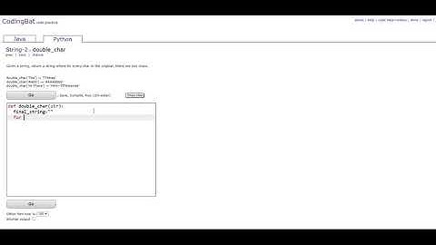 String-2 (double_char) Python Tutorial || codingbat.com
