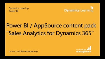 Sales Analytics for Dynamics 365 (free content pack for Power BI from AppSource)