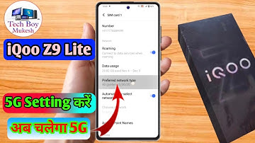 iqoo z9 lite 5g network settings, iqoo z9 lite me 5g network kaise laye