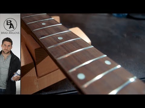 Make your Guitar Fret Board Play and Feel Great | the Stratocaster Guitar Kit Build