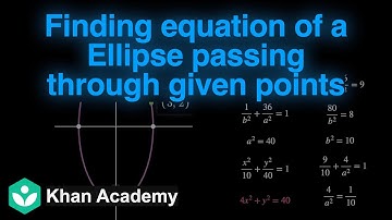 Equation of an ellipse passing through given points [Hinglish] | Conic sections | Grade 11 | Math
