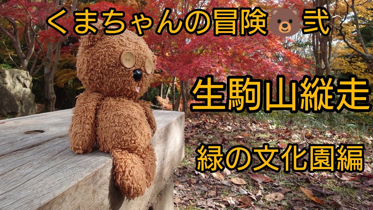 生駒山縦走 くまちゃんの冒険🐻弐 緑の文化園編 2023年11月23日 - YouTube
