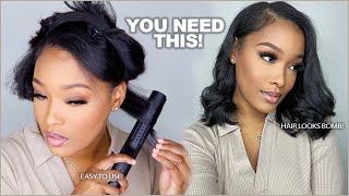 EASY! Salon Results at Home ft. Tymo Airflow 2 in 1 Hair Straightener and Curler | Fabulous Bre