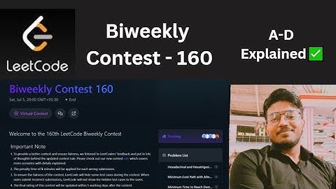 Leetcode Biweekly - 160 | A - D Explained ✅