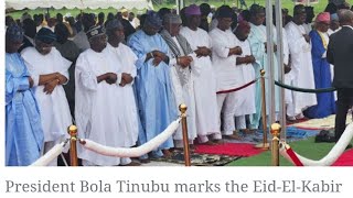 President Tinubu observes Eid-el-Kabir prayers at Dodan Barracks, Lagos