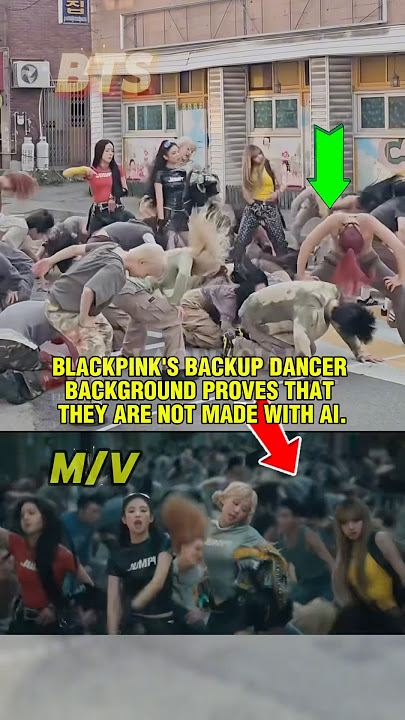 BLACKPINK BTS PROVES THAT THEIR BACKUP DANCER IS NOT AI.🤣😱 #lalisa #jisoo #jennie #rose