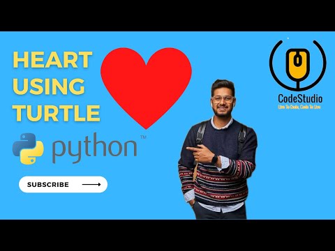Draw a heart using Turtle in Python