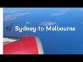 Virgin australia  va858  business class  sydney to melbourne