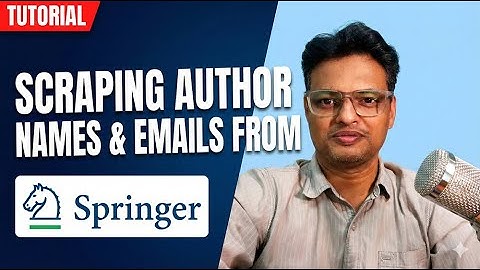 Scrape Author Names & Emails from Springer in Minutes | WebHarvy 2026